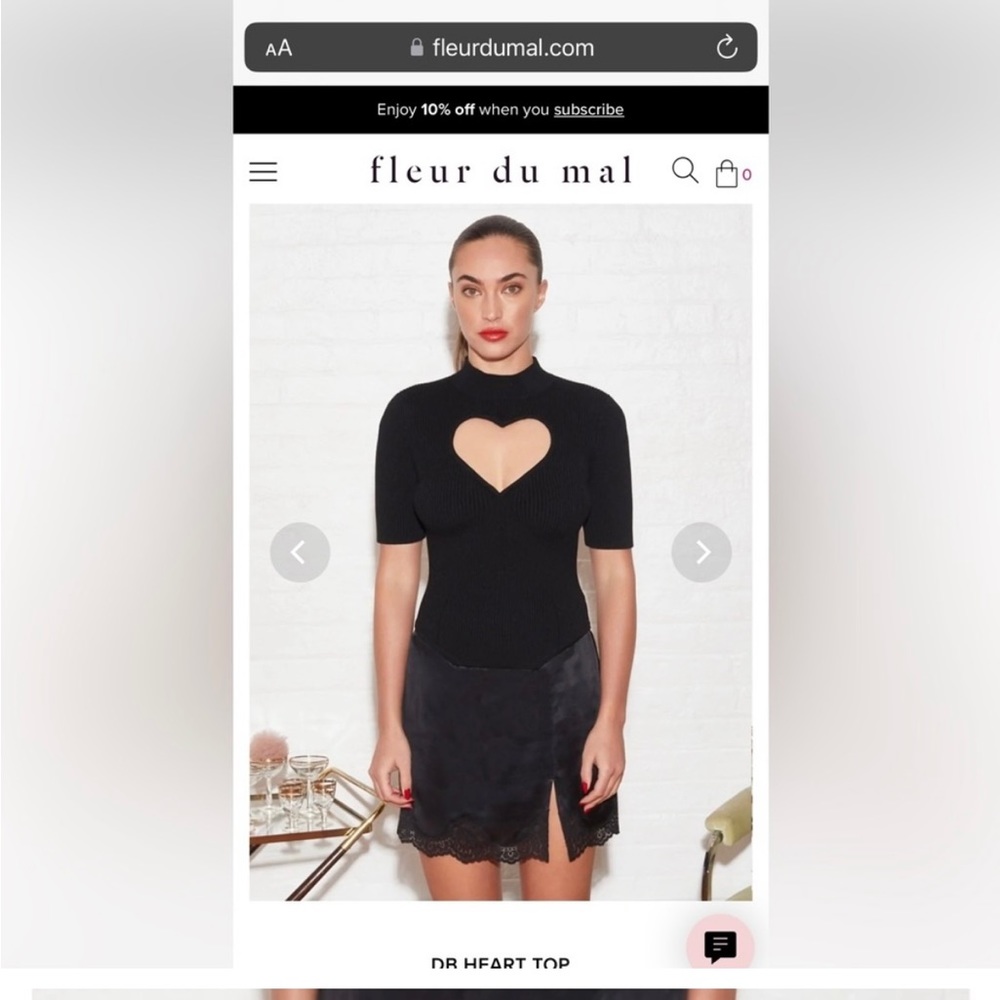 Fleur du mal heart top